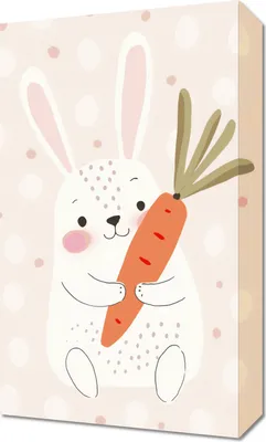 Produktbild von Bild 30x50cm Muster für Kinder, Mädchen und Jungen - Hase 2