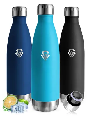 Productafbeelding van Mujigaga roestvrijstalen drinkfles, 750 ml, BPA-vrij, geïsoleerde drinkfles