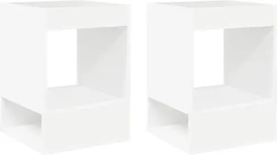 Produktbild von vidaXL Beistelltisch 2 Stk. Weiß 40 x 40 x 56 cm Holzwerkstoff