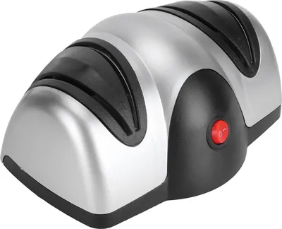Image de Aiguisoir électrique pour couteaux, outil d'affûtage en 2 étapes, accessoire de cuisine, argenté et noir