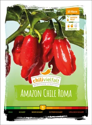 Produktbild von Chili Amazon Chile Roma | Chilisamen von Chilivielfalt, Einzelartikel / komplette VE:Einzelartikel