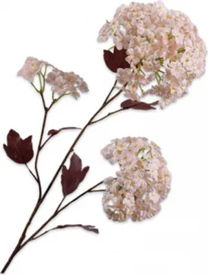 Produktbild von Silk-ka Kunstblume – Seidenblume Schneeballzweig creme-rosa 69 cm