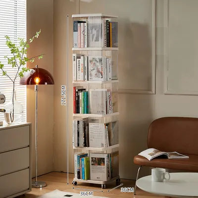 Produktbild von 360Home Bücherregal Bewegliches Regal Transparenter Aufbewahrungsregal Standregal 5 Ebenen