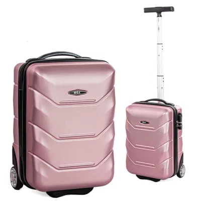 Produktbild von RGL 720 XS Reisekoffer Hartschale ABS Koffer  Universalrollen Zahlenschloss Teleskopgriff Grösse: XS Farbe: Rose Red
