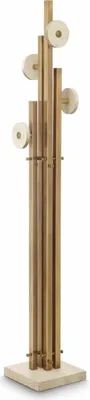 Produktbild von Casa Padrino Luxus Garderobenständer Vintage Messing / Beige H. 175,5 cm - Luxus Möbel