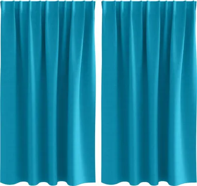 Obrázek produktu pro vidaXL Zatemňovací závěsy s kroužky 2 ks Tyrkysová 140 x 140 cm