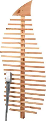 Image de Tuteur en bois massif pour rosiers, format XXL, avec protection décorative pour le jardin et les plantes - 84 x 65 x 186 cm - Naturel