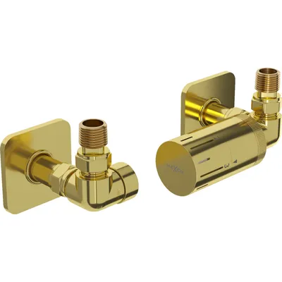 Zdjęcie produktu dla Mexen G05 zestaw termostatyczny osiowy z maskownicą S, złoty - W903-958-909-50