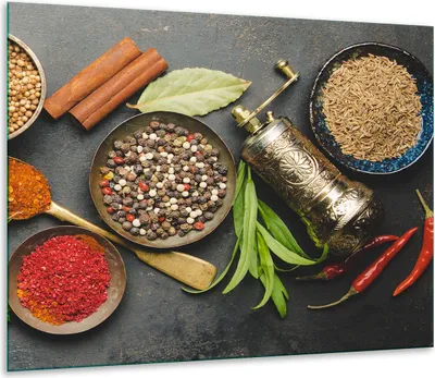 Obrázek produktu pro Kryt varné desky Skleněný kryt varné desky 60x52cm Koření