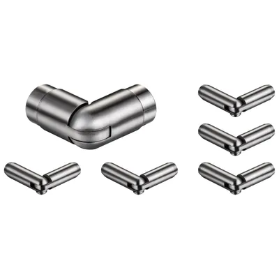 Produktbild von AICA Edelstahl Geländerverbinder-Set Winkel Flexibel und Langlebig für Geländersysteme 42,4 mm Durchmesser 5 Querholme