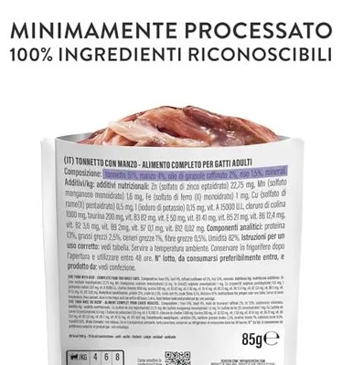Produktbild von Schesir Thunfisch Rind Gelee Katzen Nassfutter 12x85g 100% natürlich Vitamine