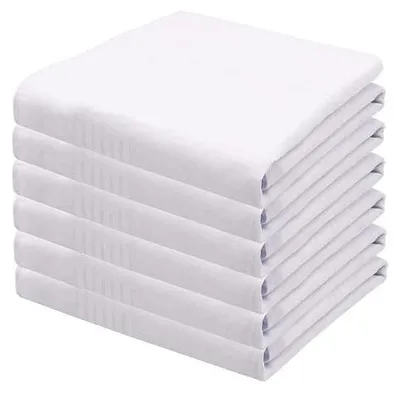 Zdjęcie produktu dla Chusteczki bawełniane białe 40X40 cm dla mężczyzn i kobiet