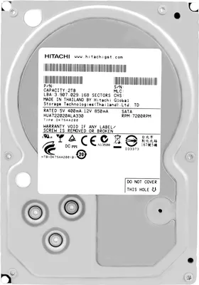 Immagine prodotto di Disco rigido HGST Ultrastar da 3,5" - Capacità di archiviazione 2 TB - Interno - SATA - 7200 giri/min - Buffer da 32 MB - Hot-Swap