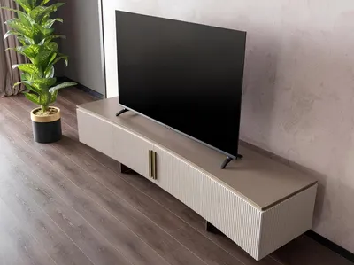 Zdjęcie produktu dla Nowoczesna szafka pod telewizor - stylowa, funkcjonalna i idealna do salonu.