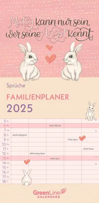 Produktbild von GreenLine Sprüche 2025 Familienplaner -Wandkalender - Familien-Kalender - 22x45