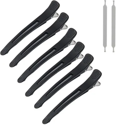 Produktbild von Haarclips Set 6teilig, silikonbeschichtet, für dicke und dünne Haare