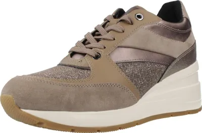 Produktbild von Geox D Zosma A in Taupe Plateausneaker für Damen – 7 UK - 40 EU - 10 US / Taupe