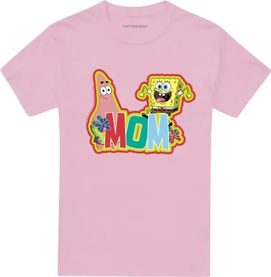 Produktbild von SpongeBob SquarePants - "Mom" T-Shirt für Herren/Damen Uni, Muttertag TV22126 (L) (Pink)