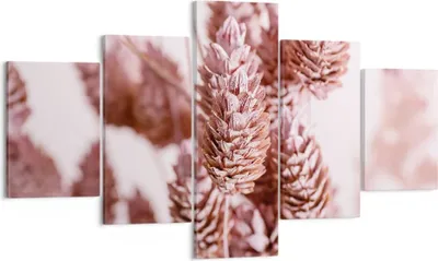 Produktbild von Bild auf Leinwand - Leinwandbild - 5 Teile - Getrocknet Blume Eco - 125x70cm - Wand Bild - Wanddeko - Wandbilder - Leinwanddruck - Bilder - Wanddekoration - Leinwand bilder - Wandbild - EA125x70-4912