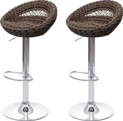 Two bar stools on a white background.