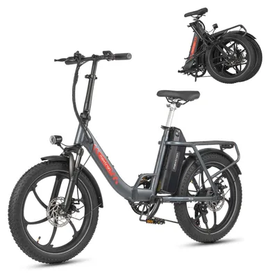 Obrázek produktu pro Elektrokolo MAXTURN MULE - Motor 250W Baterie 48V20AH 20" Mechanická Kotoučová Brzda - Šedá