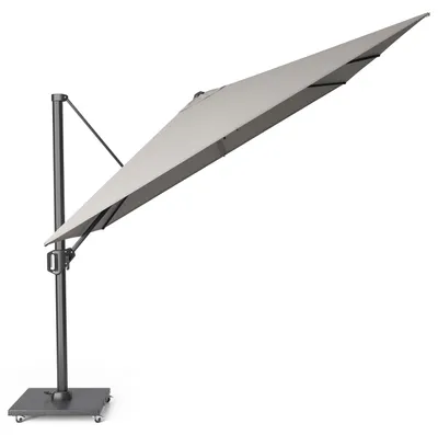 Produktbild von Platinum Sonnenschirm quadratisch Challenger T¹ Premium | hinten kippbarㅤ3.0 x 3.0 Meter 4 Manhattan | Anthrazit