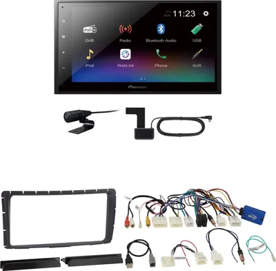 Produktbild von Pioneer DMH-A340DAB USB Bluetooth MP3 USB Einbauset für Toyota Hilux ab 2011