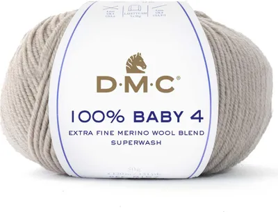 Zdjęcie produktu dla DMC 100% Baby 4 – wyjątkowo cienka przędza merynosowa (75% merynos, 25% poliamid) (kolor 103)