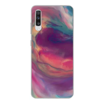 Produktbild von MuchoWow® Handyhülle Schutzhülle Hülle für Samsung Galaxy A70 Flüssig - Rosa - Türkis - Abstrakt Silikon Softcase Handy Hülle - Schutzhaube