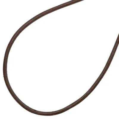 Produktbild von 2mm Ledercollier Collier braun Karabiner aus 925 Silber Uni 42cm