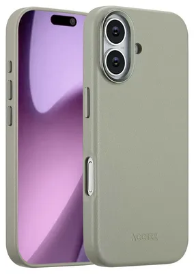 Imagen del producto de Funda de Cuero con MagSafe para Apple iPhone 17 - Gris claro