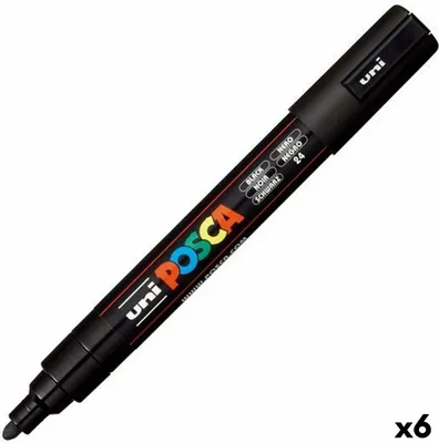 Obrázok produktu pre Dekoračný popisovač, 1,8-2,5 mm, UNI "Posca PC-5M", čierny (24)