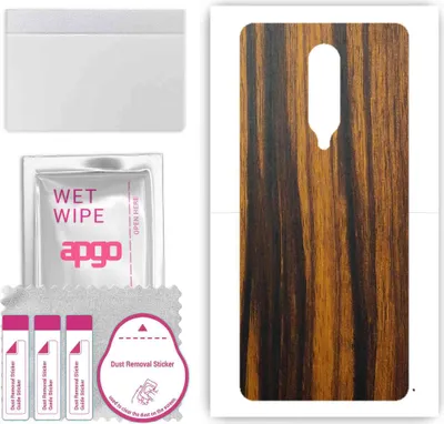 Produktbild von apgo Rückseite Schutzfolie, Skin, kompatibel mit OnePlus 8, Hinten Displayschutzfolie aus Vinylfolie, kratzfest, einfache Montage - Tigerwood