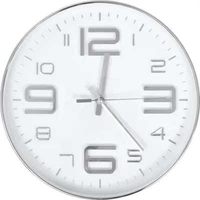 Image de vidaXL Horloge murale 30 cm argenté