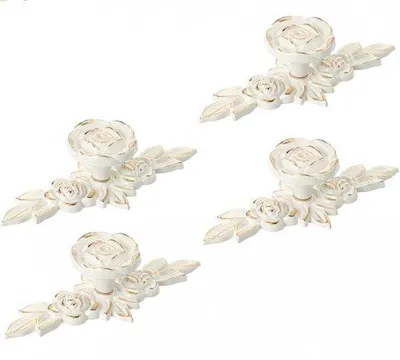 Immagine prodotto di Maniglie - 4 pezzi - Maniglia - Con viti - Maniglie per mobili - Maniglie per cassetti - Colore rosa - 103*44*5 mm - Bianco