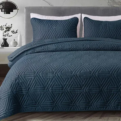 Produktbild von Tagesdecke Tagesdecke Tagesdecke 240 x 260 cm, Tagesdecke mit 2 Kissenbezügen aus Mikrofaser, weicher und leichter Sofaüberwurf, Tagesd