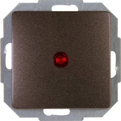 Produktbild von Kopp 651676083, Drucktasten-Schalter, Kunststoff, Thermoplast, Glanz, Braun, IP20, IK00