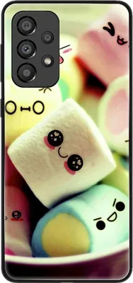 Produktbild von König Design Hülle kompatibel mit Samsung Galaxy A33 5G Kunststoff Soft Handyhülle - Handy Case Marshmallows
