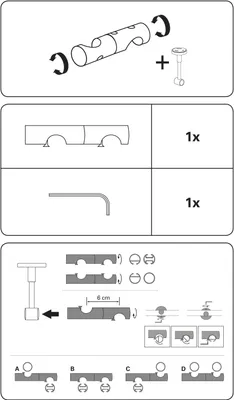 Produktbild von Gardinia Deckenträger Adapter für Ø 20 mm bronze 6 cm