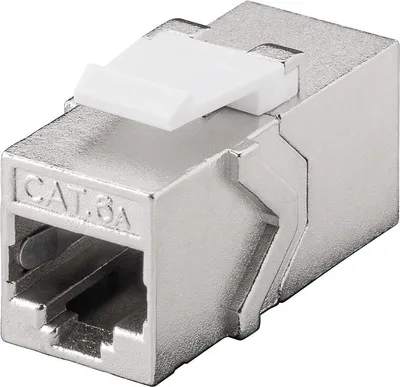 Immagine prodotto di Modulo Keystone RJ45 maschio CAT 6A, STP - larghezza 14,7 mm, 2x RJ45 femmina (8P8C)
