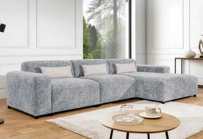 Produktbild von AX LIVING Couch Grau L Form Jughlio, 331 cm breit, geräumig & modern R