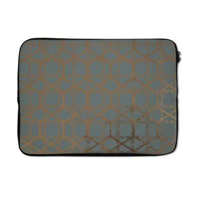 Obrázek produktu pro Pouzdro na notebook 14 palců Vzor - Gold - Turqouise Brašna na notebook