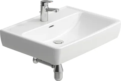 Produktbild von Waschtisch PRO A m Überlauf ohne Hahnloch 650x480mm weiß