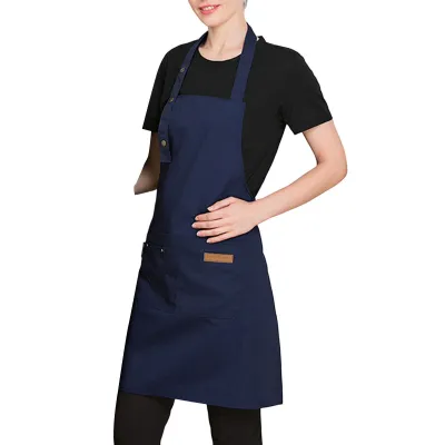 Produktbild von Kochschürze mit Taillenband, verstellbar, für Damen und Herren, Koch-Arbeitskleidung, Backschürze für den täglichen Gebrauch
