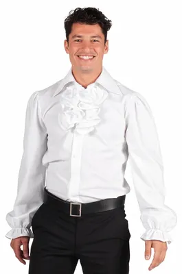 Produktbild von Rüschenhemd mit Jabot weiß Größe: XXL