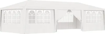 Produktbild von Cloris DesignMöbel Pavillons & Partyzelte - Weiß Profi-Partyzelt mit Seitenwänden 4×9 m Weiß 90 g/m² Schlichtes5944982