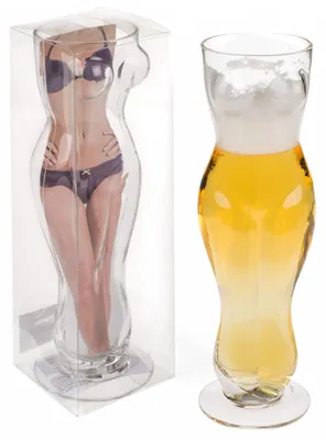 Bierglas Frauentorso 500 ml, weibliches Design, ca. 25 cm