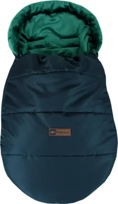 Produktbild von BABYLUX Fußsack Winterfußsack Kinderwagenfußsack Babyfußsack Kinderwagen "Cozy" K26 - Schwarz / Grün