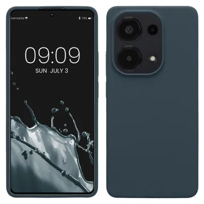 Produktbild von kwmobile Handyhülle für Xiaomi Redmi Note 13 Pro 4G Hülle - Case Silikon - Kabelloses Laden - Schutzhülle Cover in Dunkler Schiefer