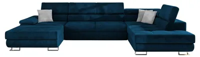 Produktbild von MIRJAN24 Ecksofa Cotere Bis, Bettkasten, U-Form Schlafsofa  (Farbe: Kronos 09 + Kronos 09 + Paros 5, Seite: Rechts)